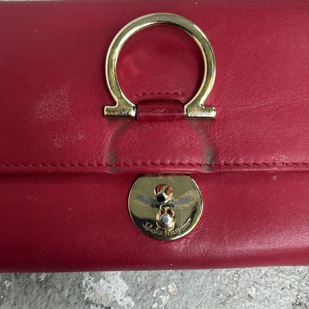 Ferragamo long clip wallet